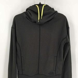 The North Face Womens Hoodie Jacket Gray Long Sleeve Pockets Drawstring S